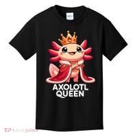 Axolotl Queen Cute Kawaii Axolotl Kids T-Shirt thumb 0
