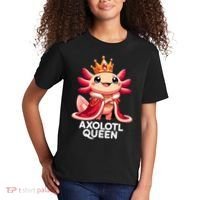 Axolotl Queen Cute Kawaii Axolotl Kids T-Shirt thumb 2