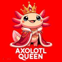 Axolotl Queen Cute Kawaii Axolotl Santa Hat thumb 1