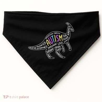 Autism Quotes Dinosaur USA-Made Doggie Bandana