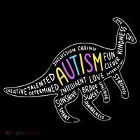 Autism Quotes Dinosaur USA-Made Doggie Bandana thumb 2