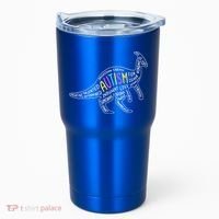 Autism Quotes Dinosaur Tumbler thumb 0