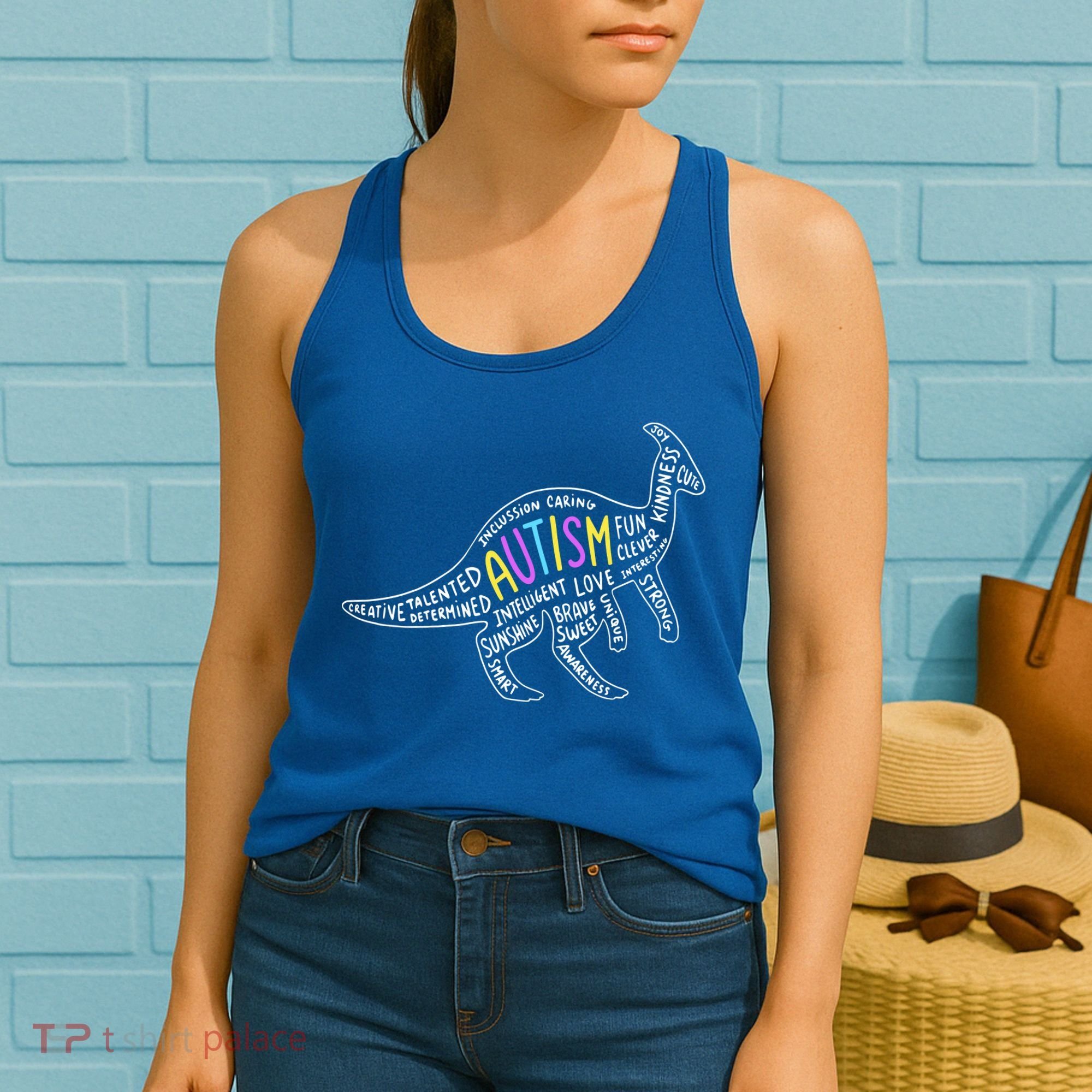 Autism Quotes Dinosaur Women's Tank Top