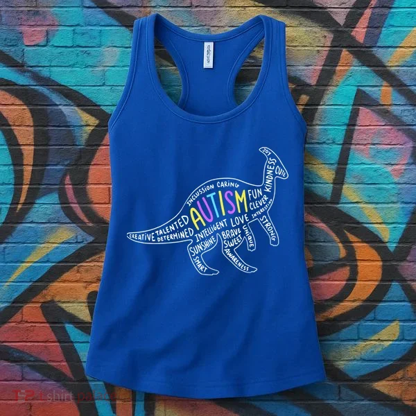 Autism Quotes Dinosaur Women's Tank Top