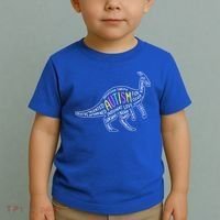 Autism Quotes Dinosaur Toddler T-Shirt thumb 2