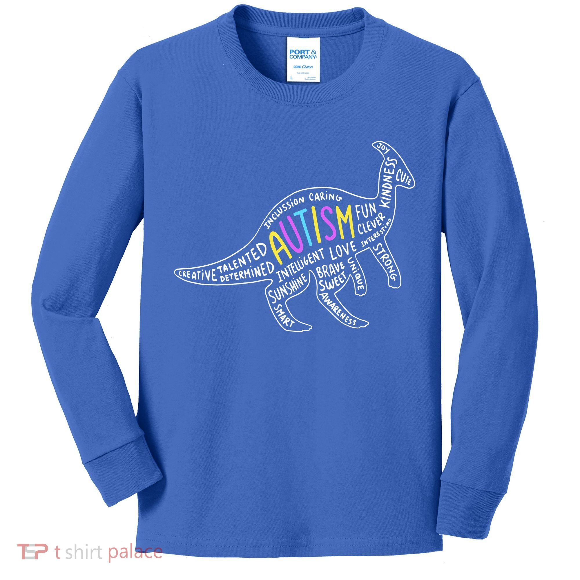 Autism Quotes Dinosaur Kids Long Sleeve Shirt