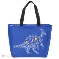 Autism Quotes Dinosaur Tote Bag thumb 0