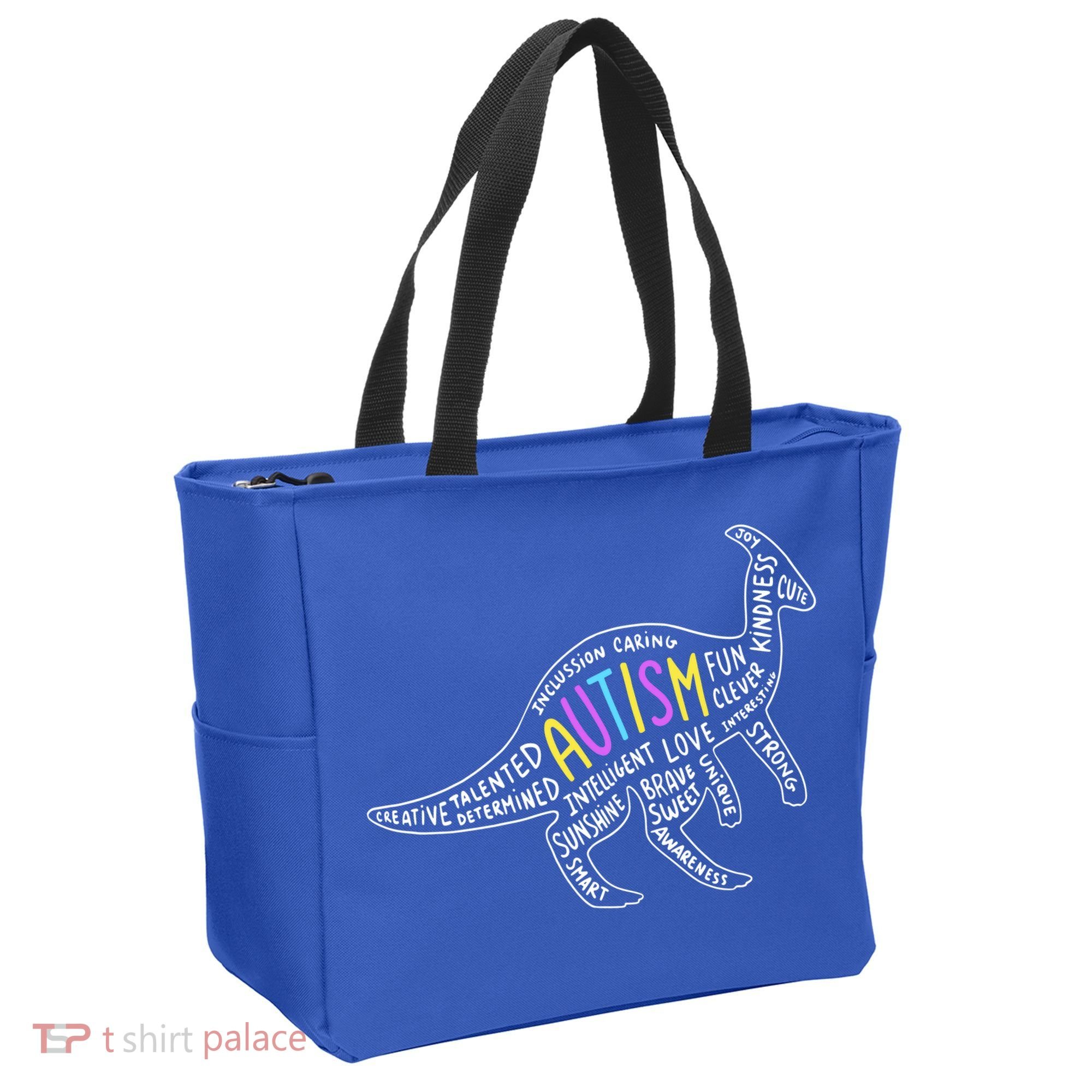 Autism Quotes Dinosaur Tote Bag