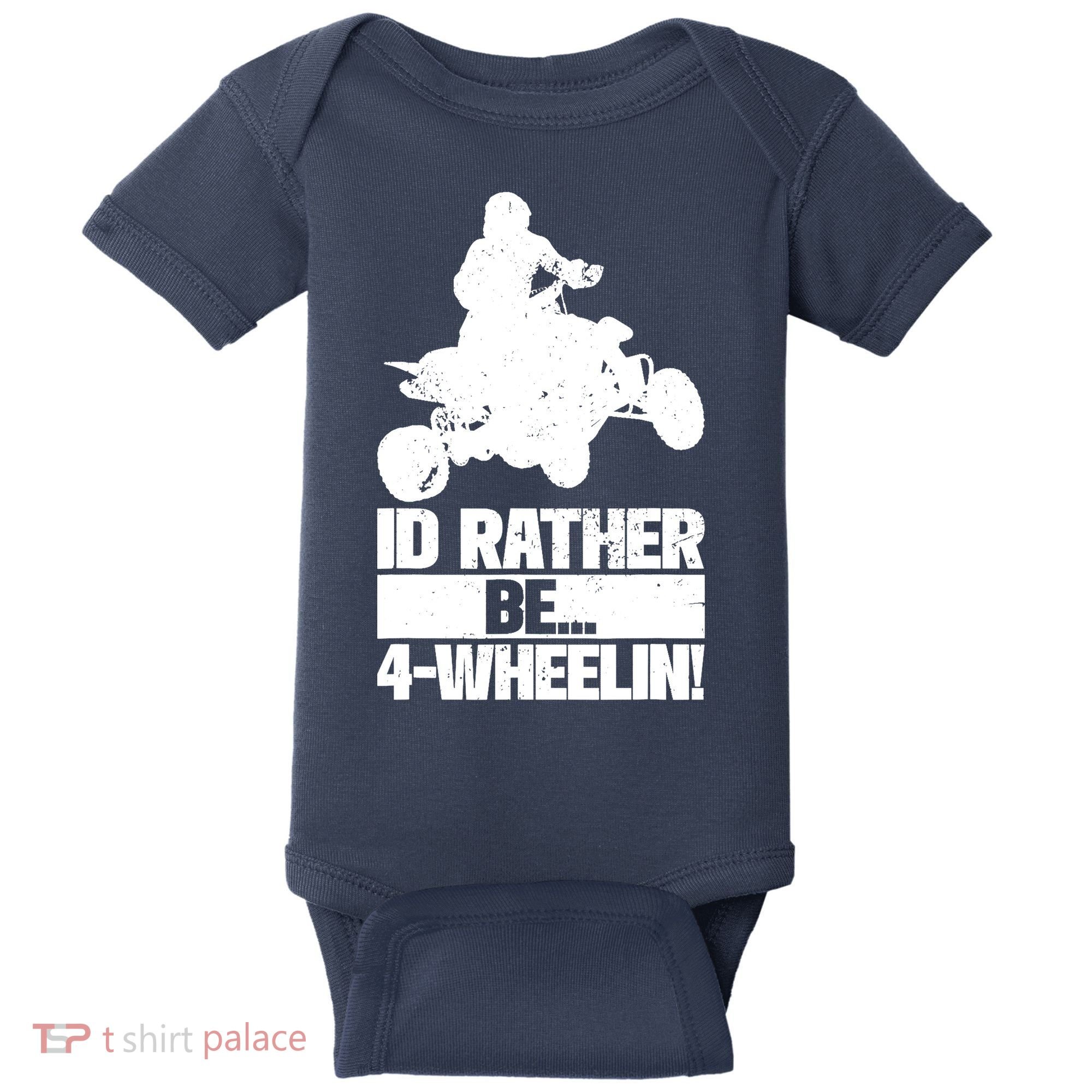 ATV Quad Four Wheeler Gear Off Roading ATV Quad Racing Baby Bodysuit