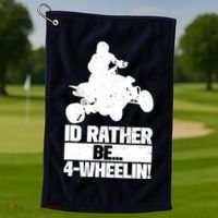ATV Quad Four Wheeler Gear Off Roading ATV Quad Racing Golf Towel thumb 1