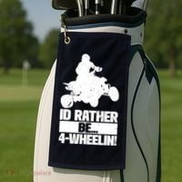 ATV Quad Four Wheeler Gear Off Roading ATV Quad Racing Golf Towel thumb 2