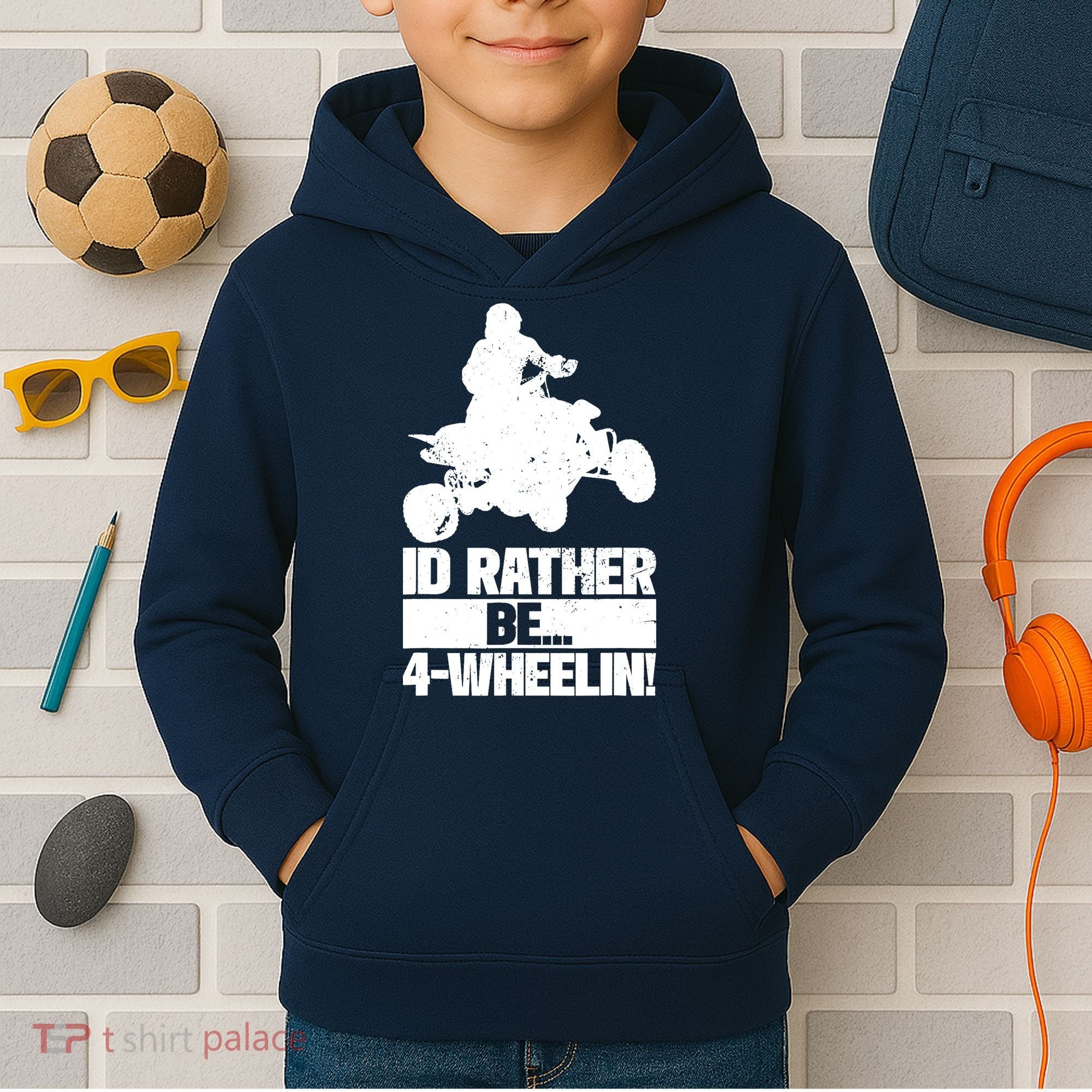ATV Quad Four Wheeler Gear Off Roading ATV Quad Racing Kids Hoodie