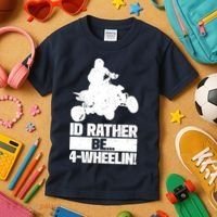 ATV Quad Four Wheeler Gear Off Roading ATV Quad Racing Kids T-Shirt thumb 3