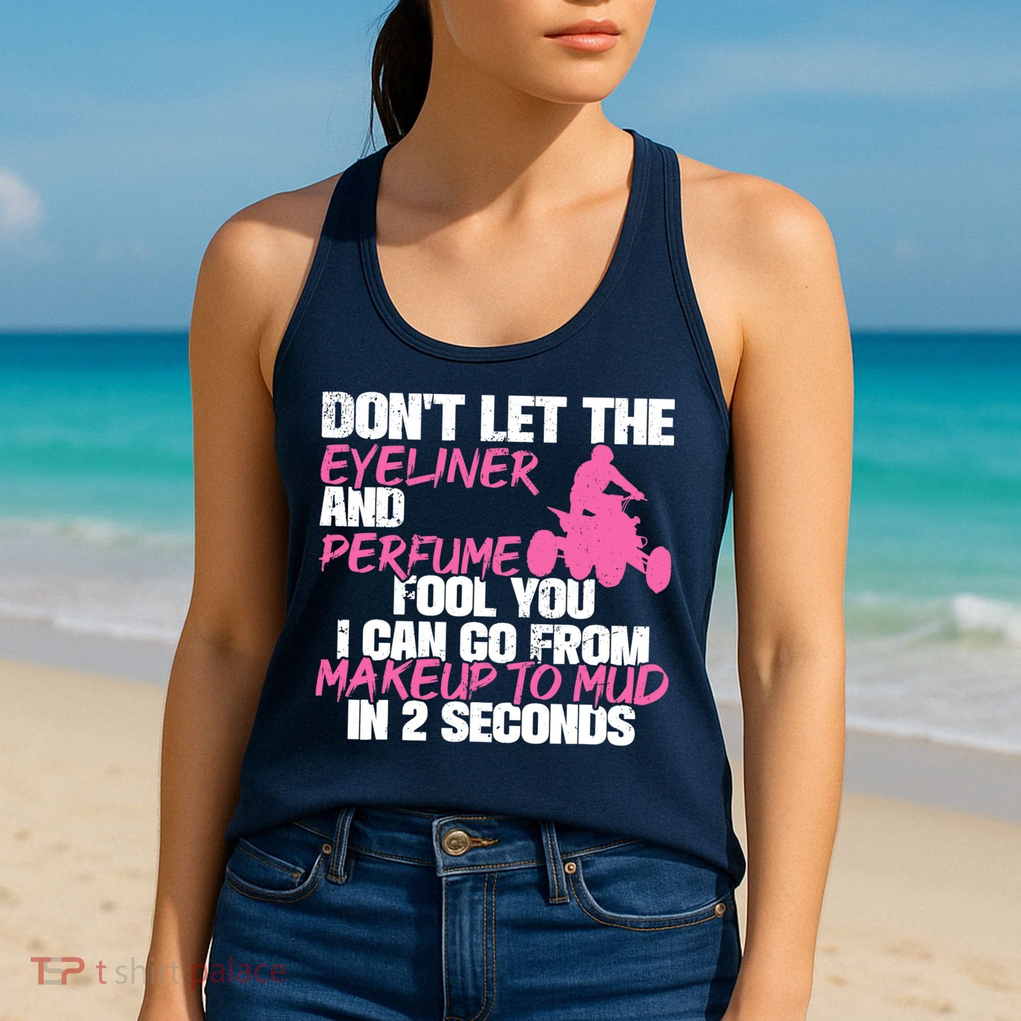 ATV Quad Four Wheeler Gear Off Roading ATV Quad Racing Women's Tank Top