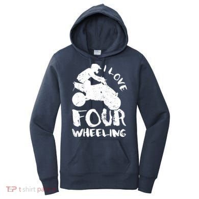ATV Quad Four Wheeler Gear Off Roading ATV Quad Racing Women's Hoodie