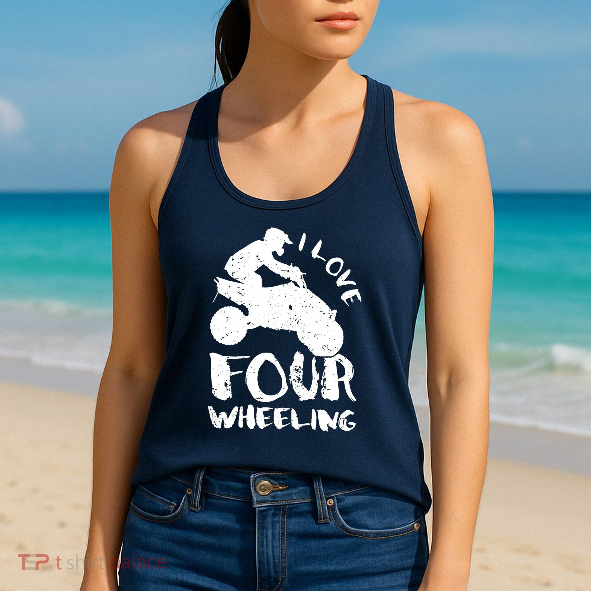 ATV Quad Four Wheeler Gear Off Roading ATV Quad Racing Women's Tank Top