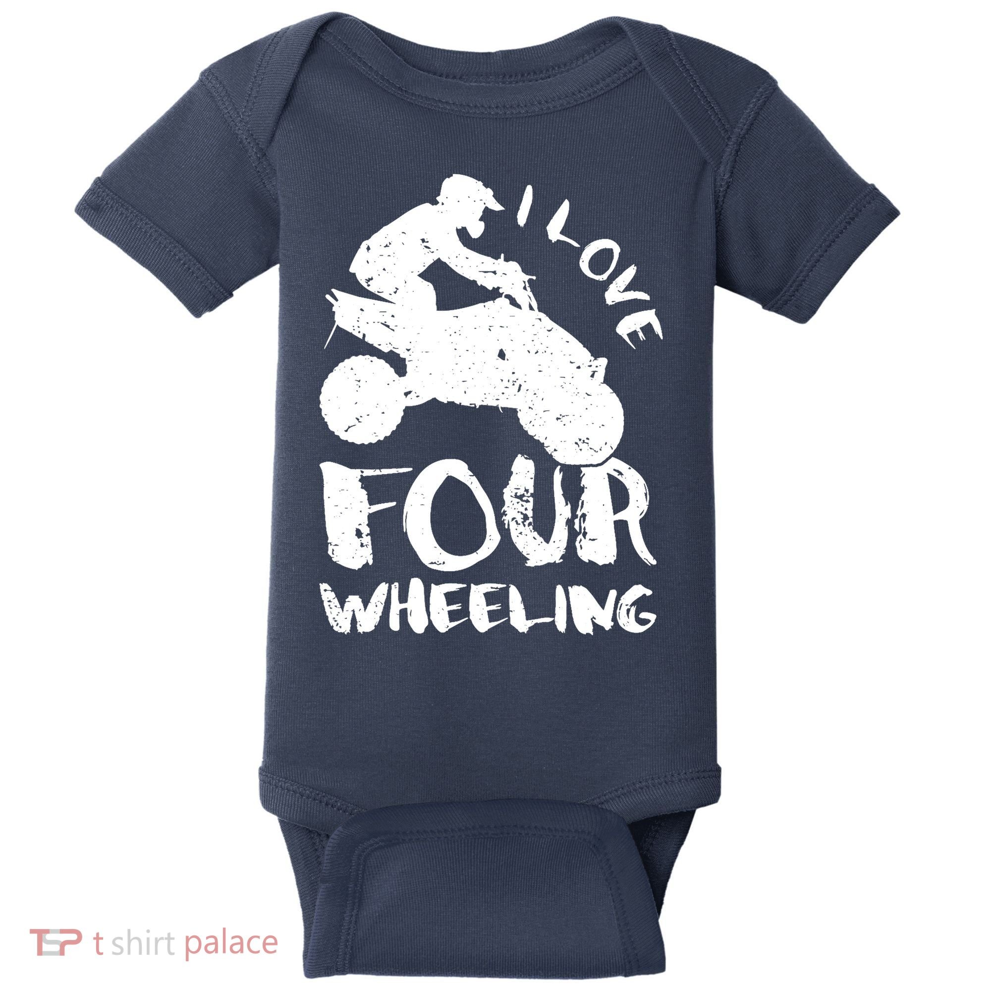 ATV Quad Four Wheeler Gear Off Roading ATV Quad Racing Baby Bodysuit