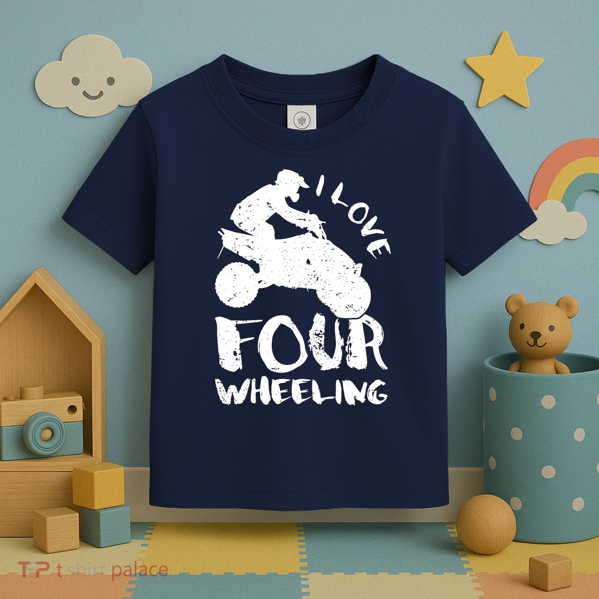 ATV Quad Four Wheeler Gear Off Roading ATV Quad Racing Toddler T-Shirt