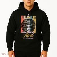 A Queen Was Born In April Hoodie thumb 2