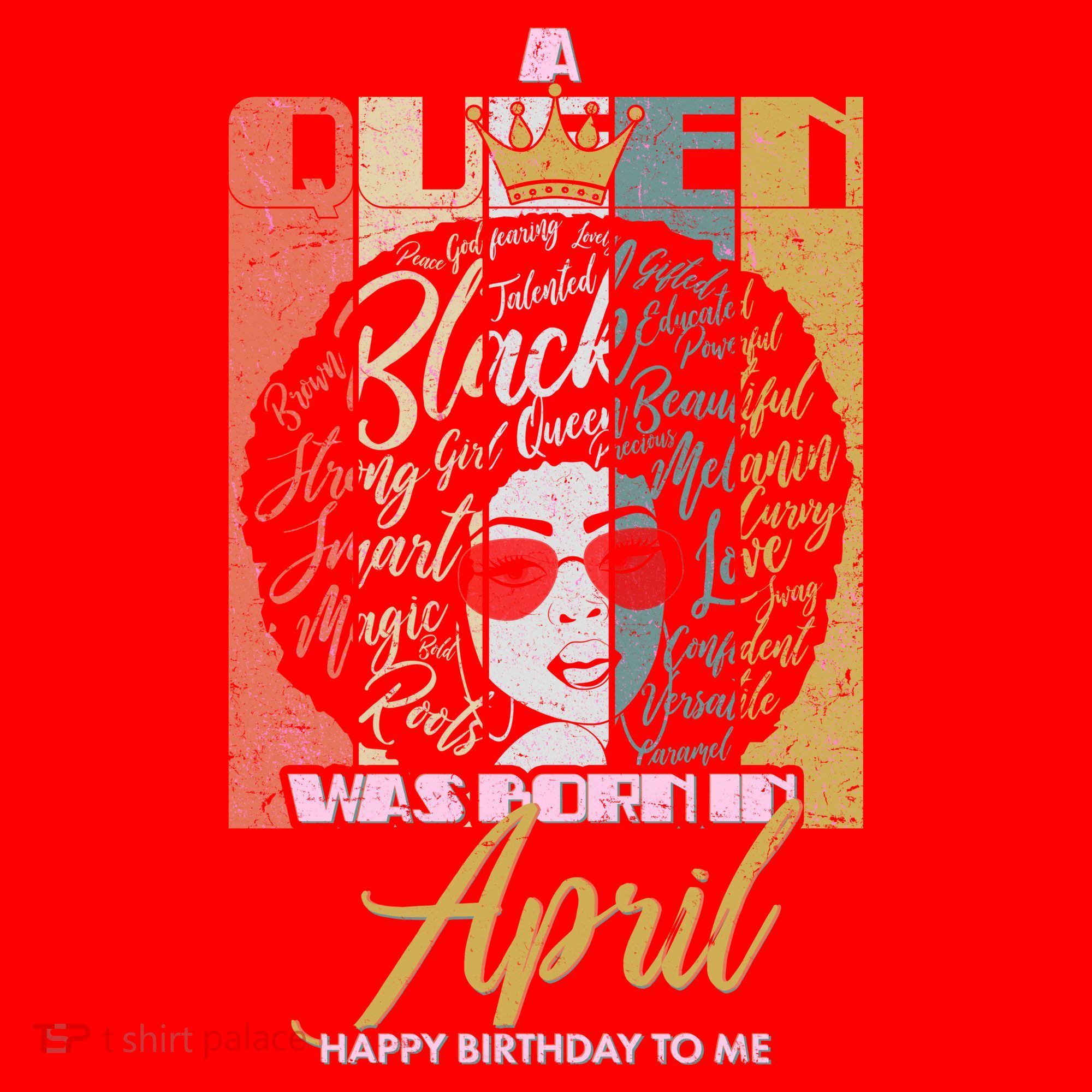 A Queen Was Born In April Santa Hat