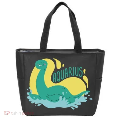 Aquarius Dinosaur Tote Bag