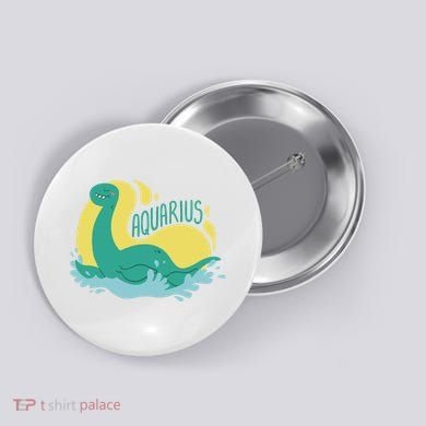 Aquarius Dinosaur Button