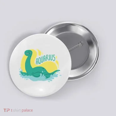 Aquarius Dinosaur Button