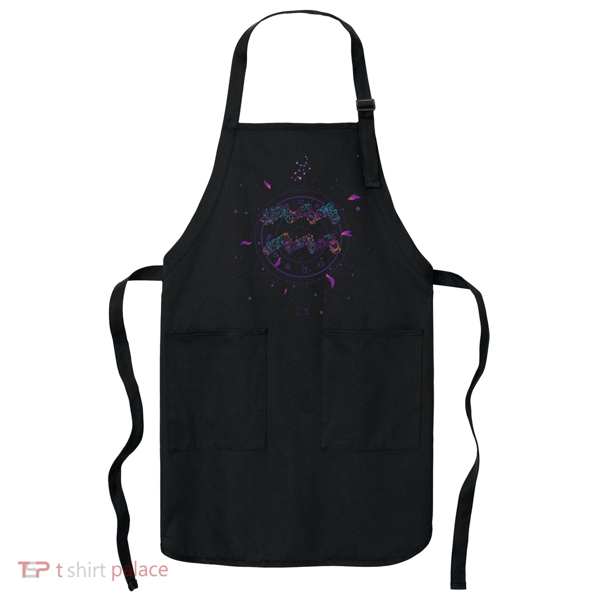 Aquarius Floral Zodiac Apron