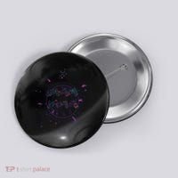 Aquarius Floral Zodiac Button thumb 0