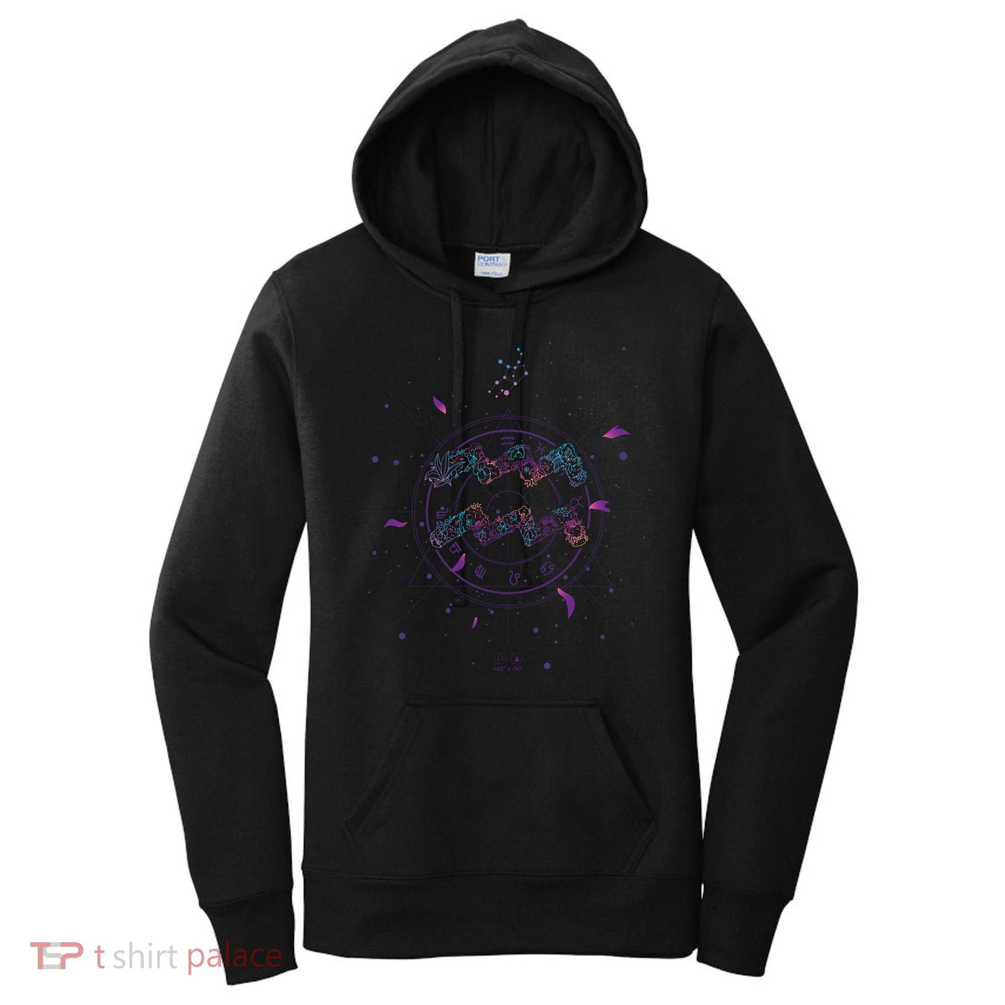 Aquarius Floral Zodiac Women's Hoodie