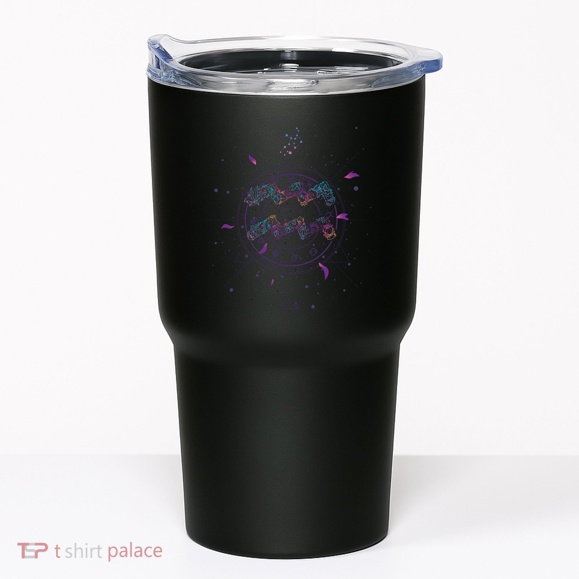 Aquarius Floral Zodiac Tumbler