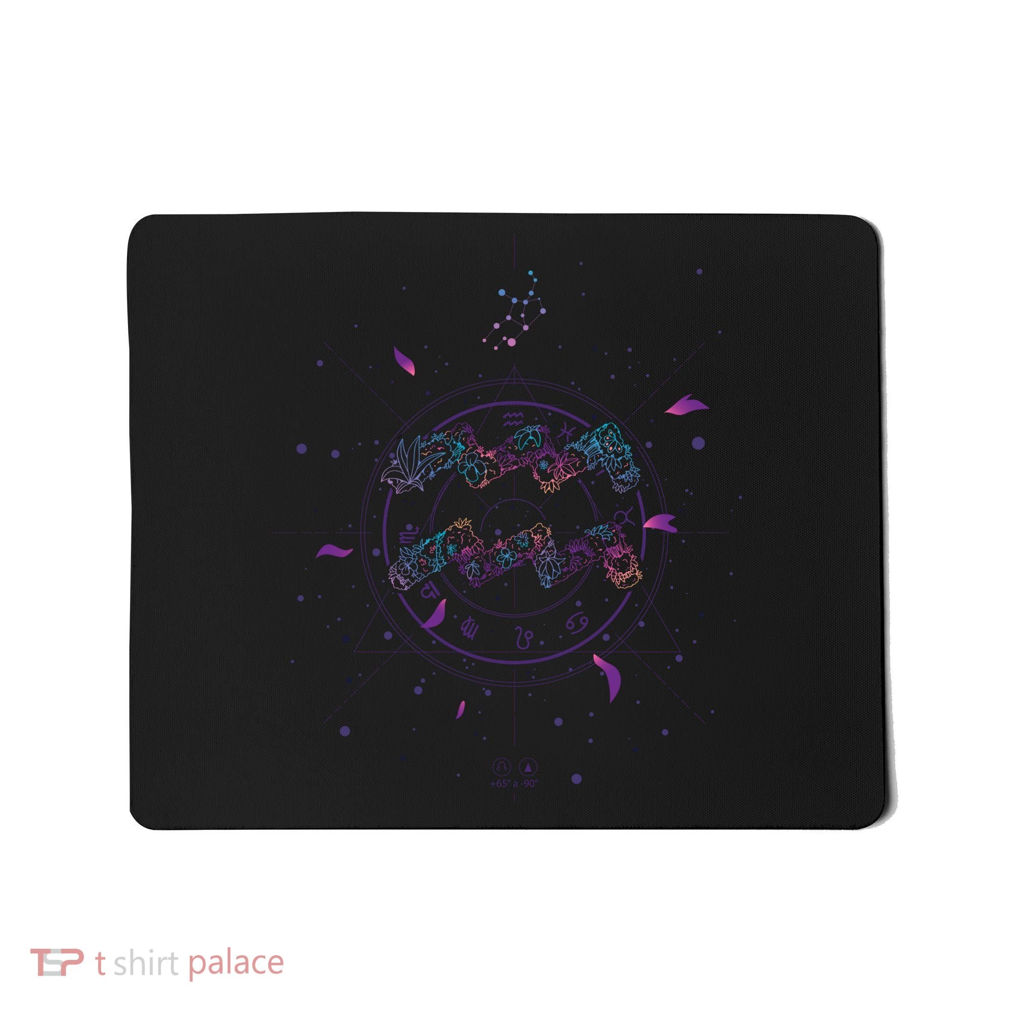 Aquarius Floral Zodiac Mousepad
