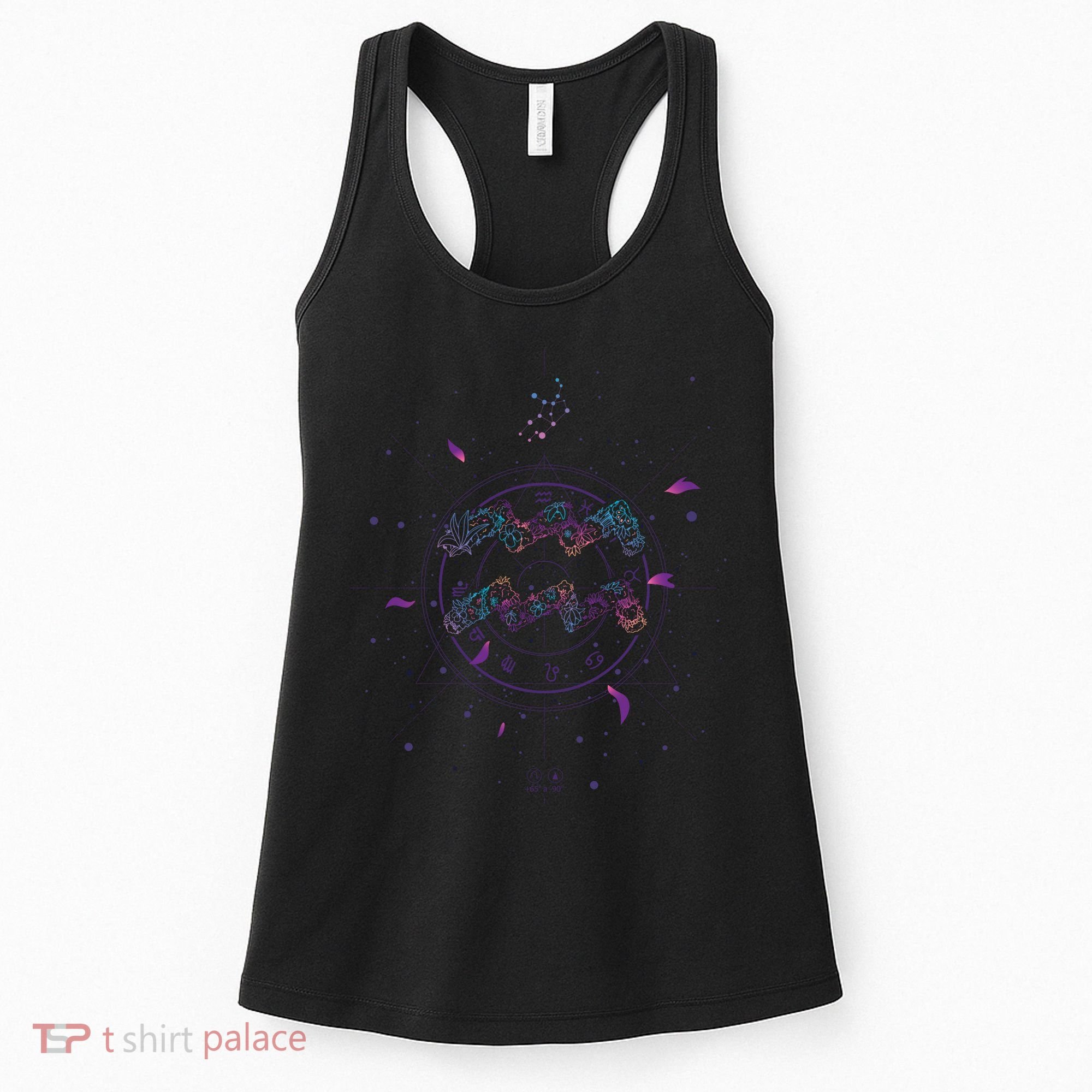 Aquarius Floral Zodiac Women's Tank Top
