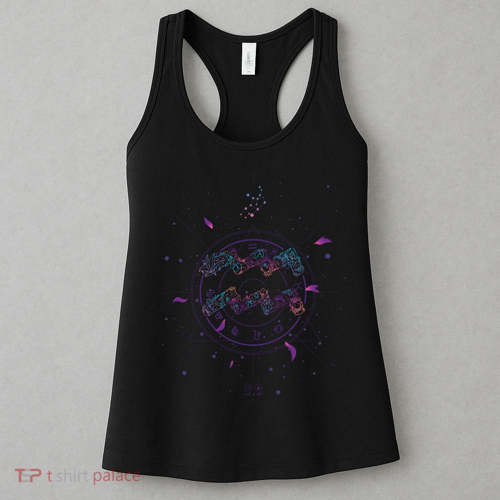 Aquarius Floral Zodiac Women's Tank Top
