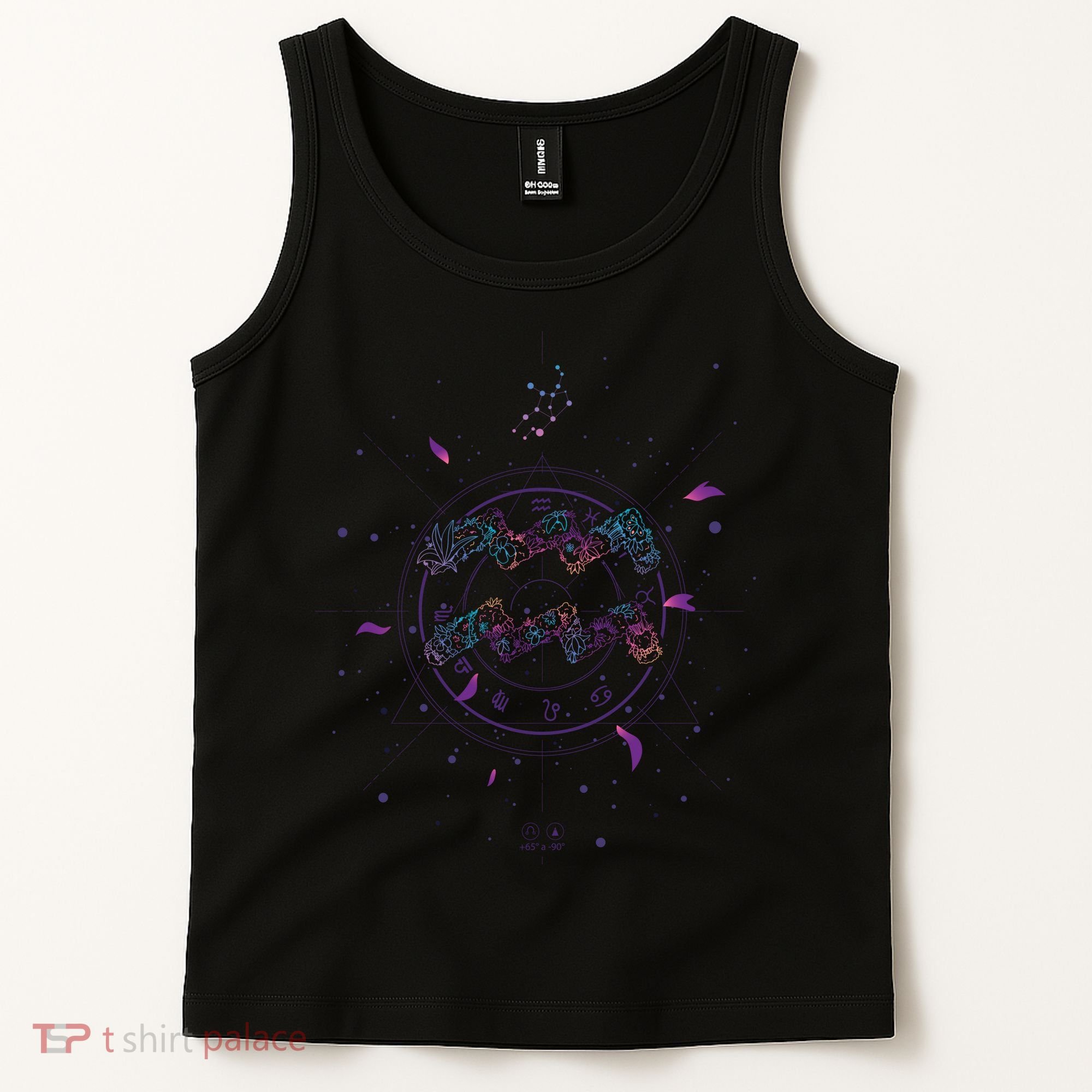 Aquarius Floral Zodiac Tank Top