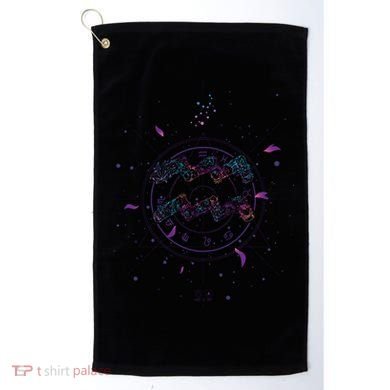 Aquarius Floral Zodiac Golf Towel