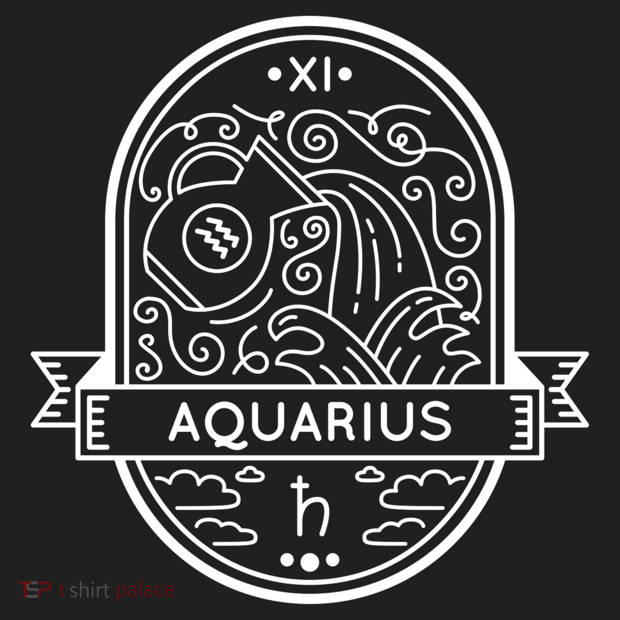 Aquarius Zodiac Symbol Design Women's Sweatshirt