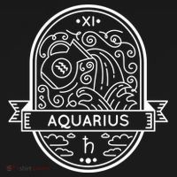 Aquarius Zodiac Symbol Design Toddler Hoodie thumb 2