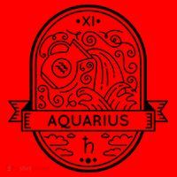 Aquarius Zodiac Symbol Design Santa Hat thumb 1
