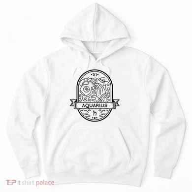 Aquarius Zodiac Symbol Design Hoodie