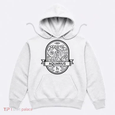 Aquarius Zodiac Symbol Design Hoodie