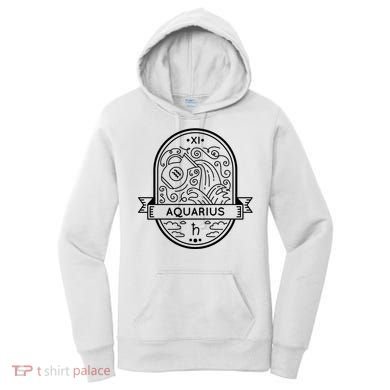 Aquarius Zodiac Symbol Design Women's Hoodie