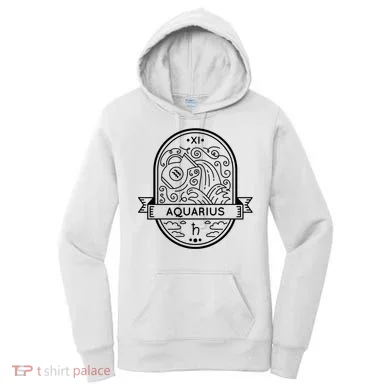 Aquarius Zodiac Symbol Design Women's Hoodie