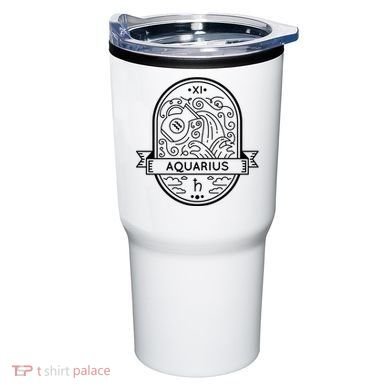 Aquarius Zodiac Symbol Design Tumbler