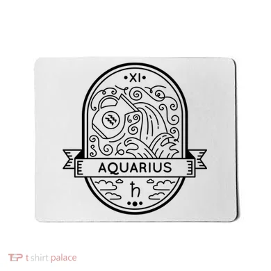 Aquarius Zodiac Symbol Design Mousepad