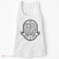 Aquarius Zodiac Symbol Design Women's Tank Top thumb 0