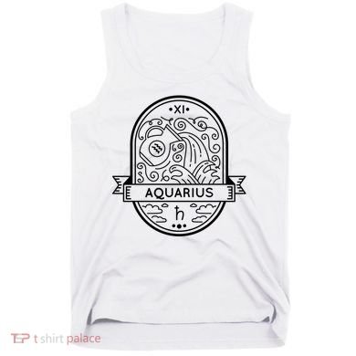 Aquarius Zodiac Symbol Design Tank Top