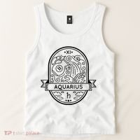 Aquarius Zodiac Symbol Design Tank Top thumb 2