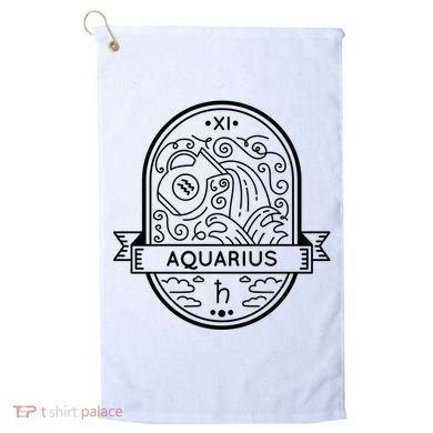 Aquarius Zodiac Symbol Design Golf Towel