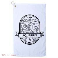 Aquarius Zodiac Symbol Design Golf Towel thumb 0